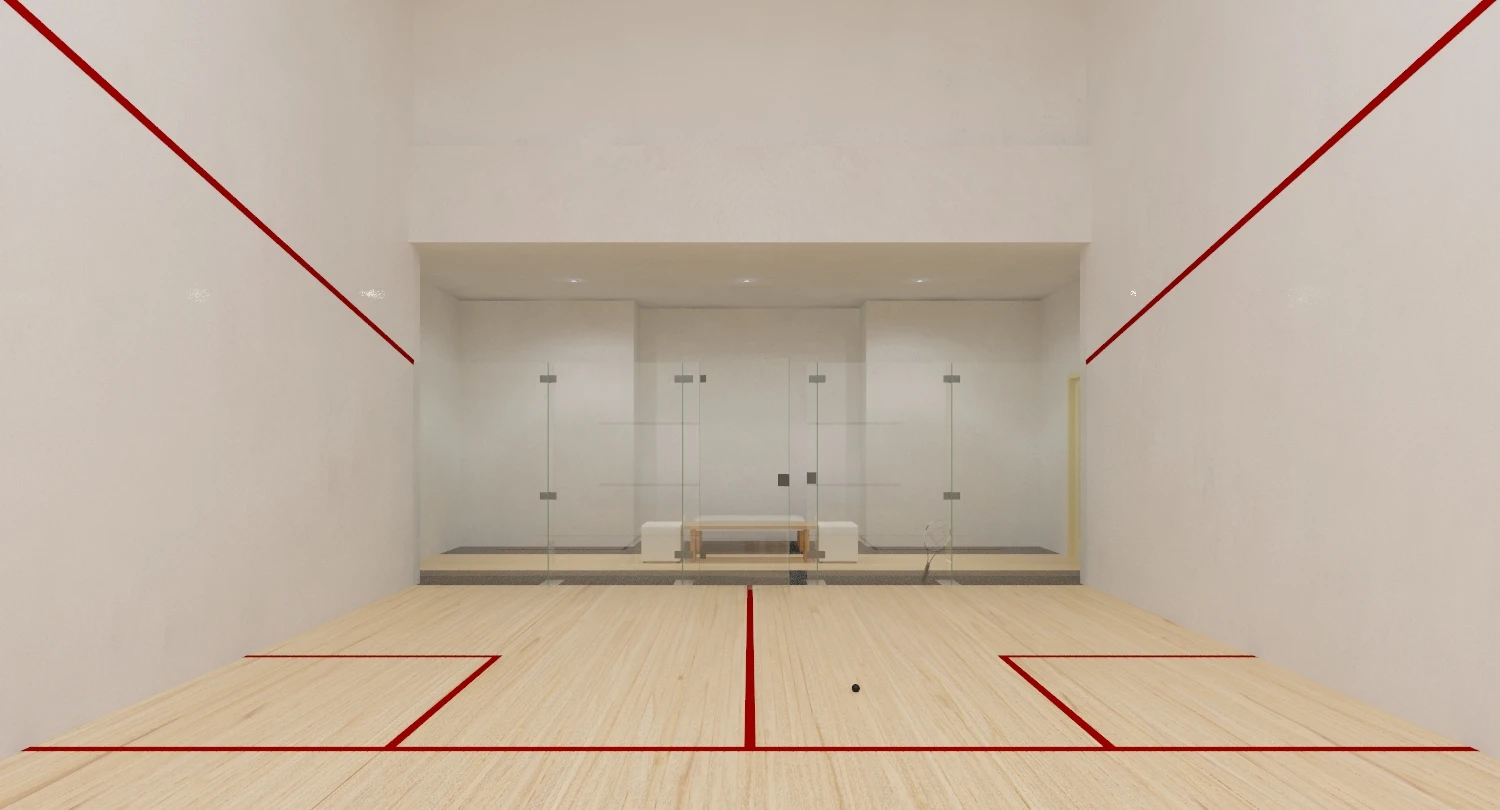 Single Squash Court 3D Model_06